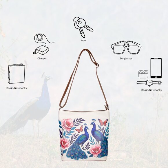 Printed Leather Crossbody Bag –Sling & Over the Shoulder Bag for Women-Daily Use - Picture 4 of 10